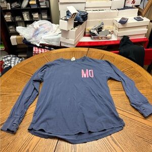 Royce Brand State of Missouri Blue Long Sleeve Shirt with Pink MO